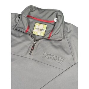 Tommy Bahama Patriots Football Gray 1/4 Zip Pullover Mens Size Large